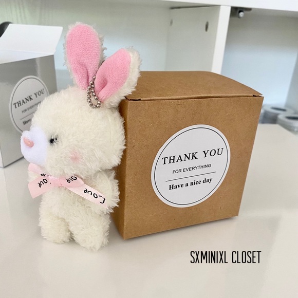 🎀🍭NEW🍭stuffed Bunny key s/phone accessories/backpack chain/handbag chain - Picture 3 of 16